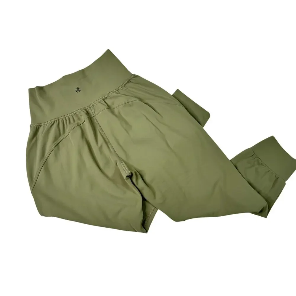 Athleta Salutation Cargo Jogger Pants Women's XS Olive Green Athleisure Pilates - Picture 2 of 16